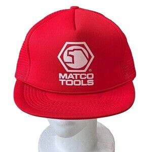 Vintage Matco Tools Snapback Trucker Hat Cap Designer Pro Red